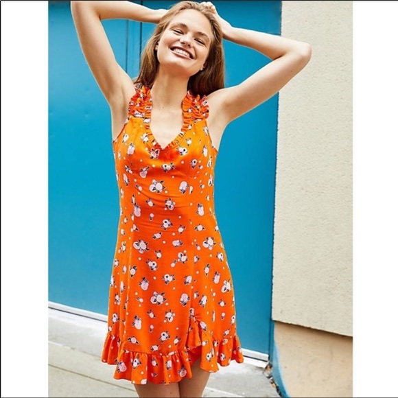 NWT Free People Printed Mini Floral Summer Dress - Picture 3 of 5